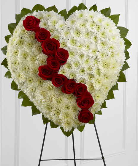 Broken Heart Funeral Wreath