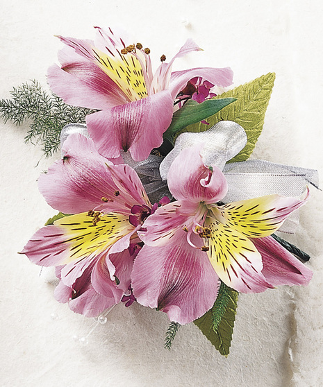 Pink Alstroemeria Corsage