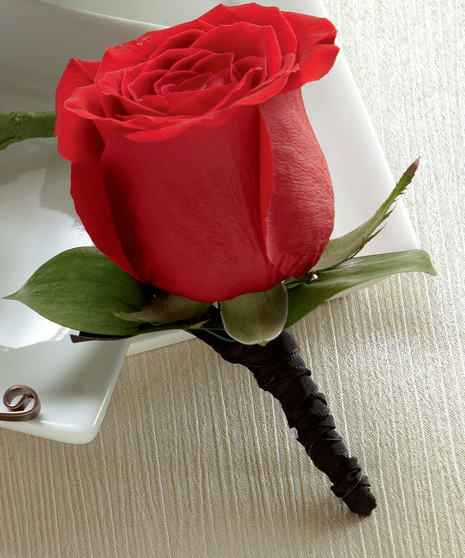Red Rose Boutonniere