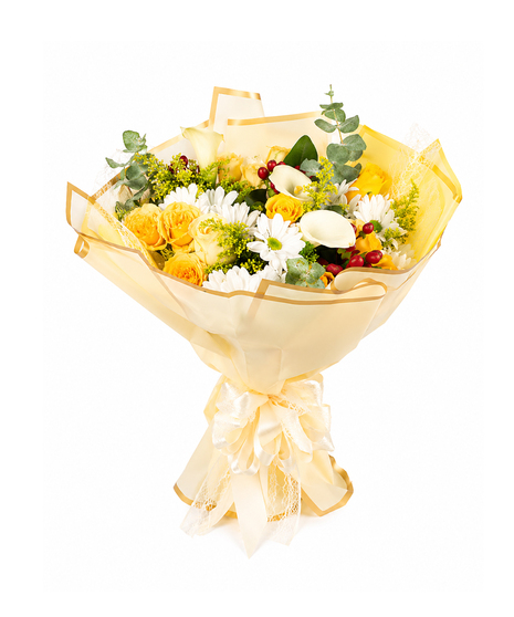 Golden Glow Hand-Tied Bouquet