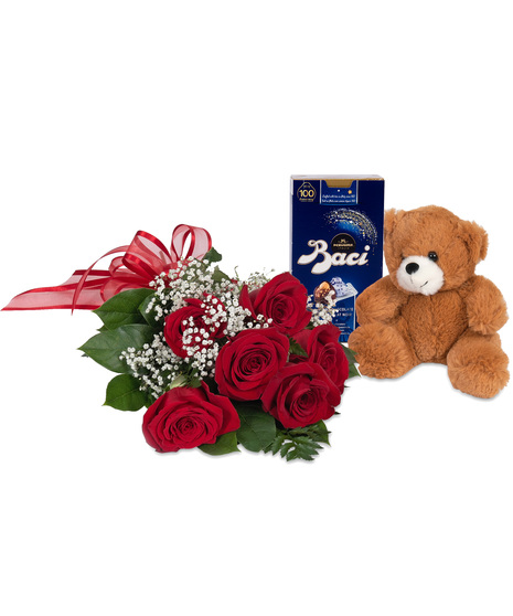 1/2 Dozen Red Roses - Romance Bundle