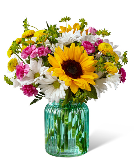Spring Bouquet in Decorative Mason Jar
