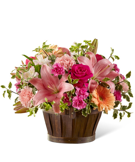 Lovely Flowers Arranged in a Basket