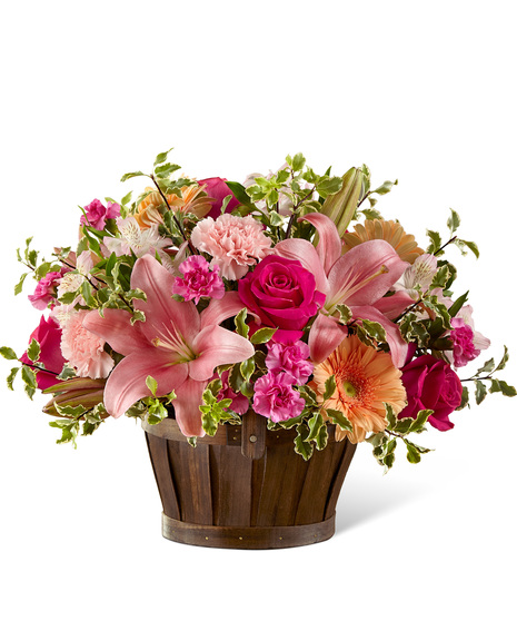 Lovely Flowers Arranged in a Basket