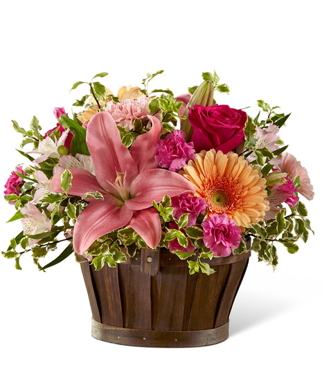 Lovely Flowers Arranged in a Basket