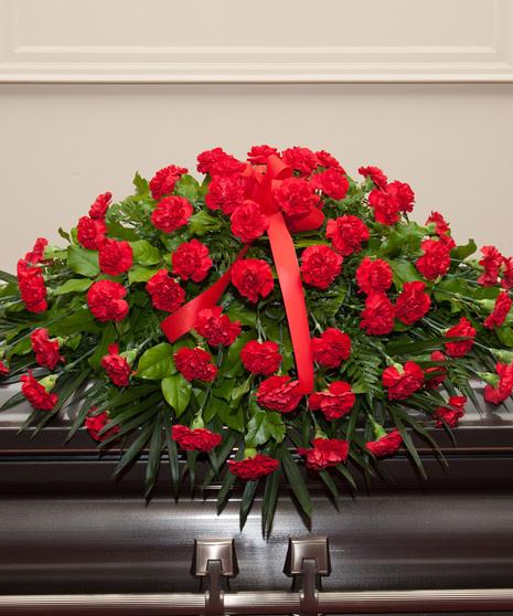 Red Carnations - Casket Spray