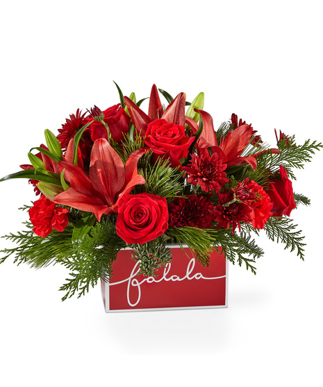 Christmas flowers in a keepsake box