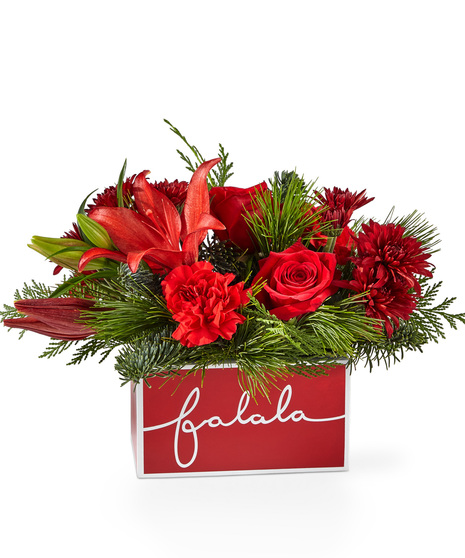 Christmas flowers in a keepsake box