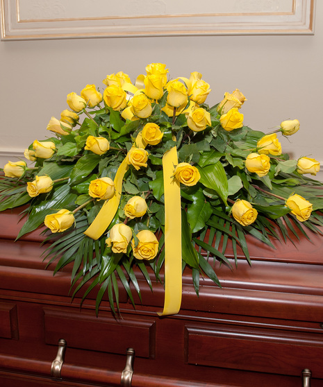 Yellow Roses - Casket Spray