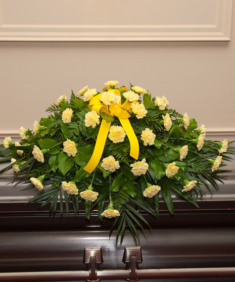 Yellow Carnations - Casket Spray