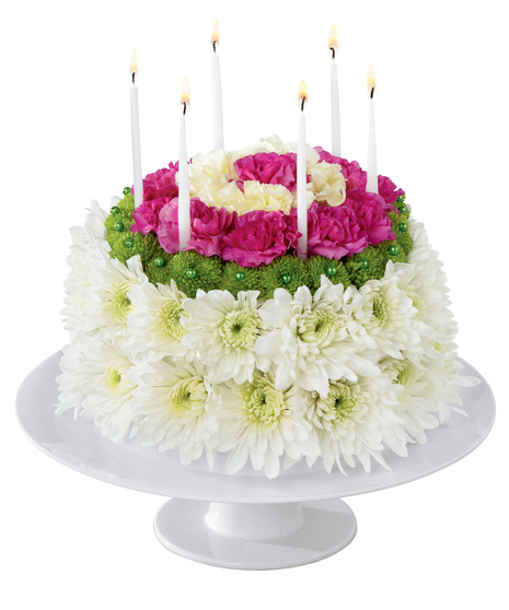 Close-up of a Birthday Cake with Flowers · Free Stock Photo