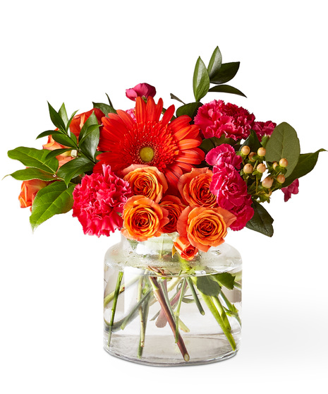 Vibrant Bouquet in a Glass Vase