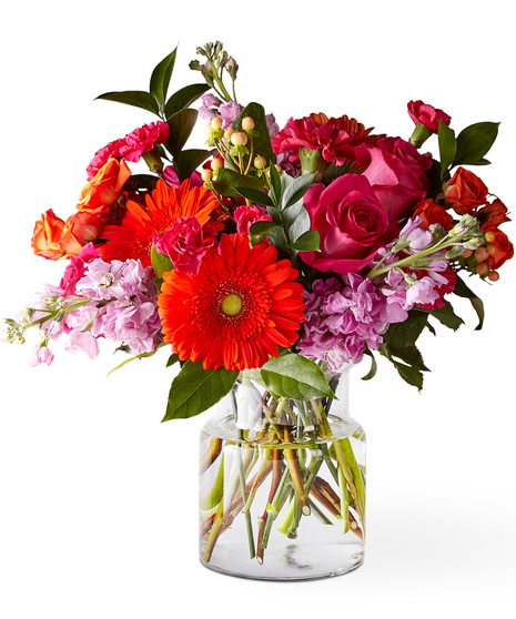 Vibrant Bouquet in a Glass Vase