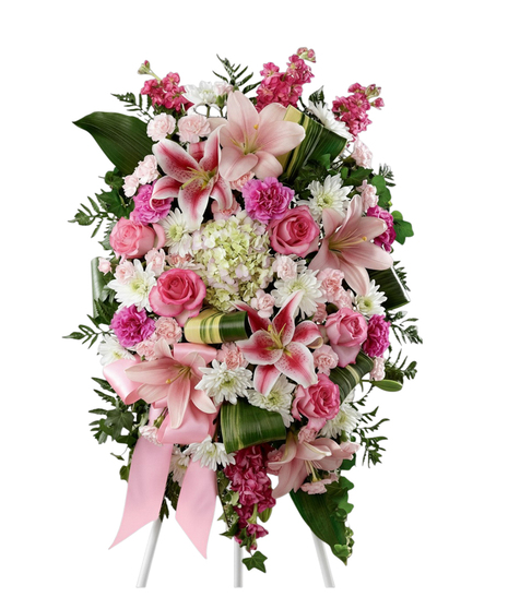 Pink and Green Standing Spray