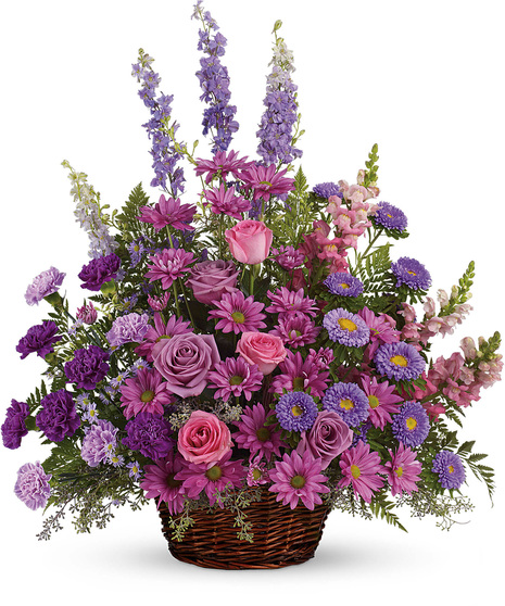 Lavender and Purple Tribute Flowers