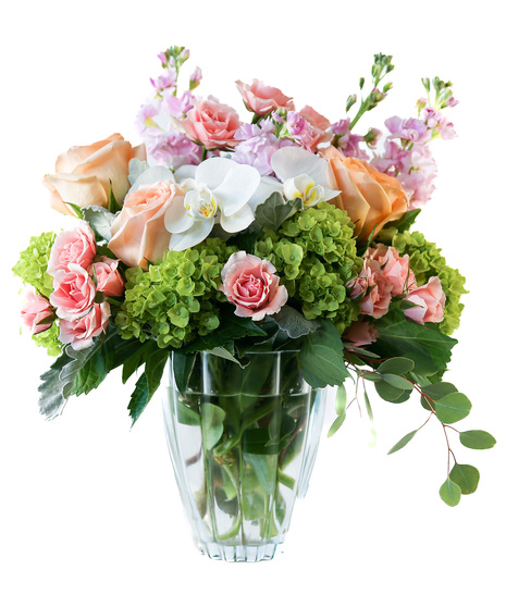 Clear Flower Vase Arrangement - Ital Florist