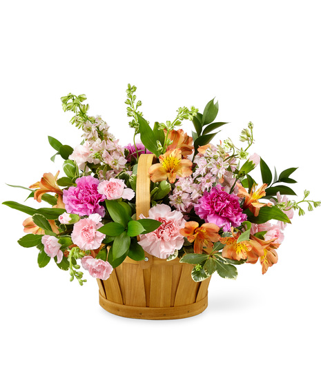 Basket of Lovely Spring Flowers