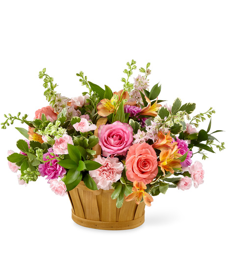 Basket of Lovely Spring Flowers