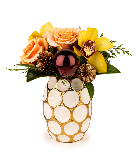 Golden Orchid Holiday Bouquet