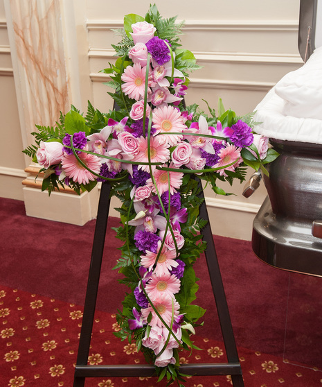 Pink & Purple Sympathy Cross