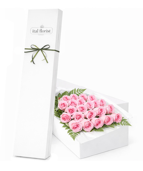 Pink Roses in a Gift Box