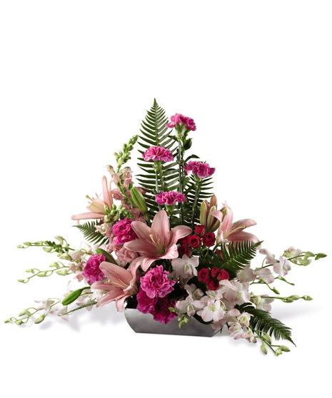 Mixed Flowers in Pink Shades for Sympathy