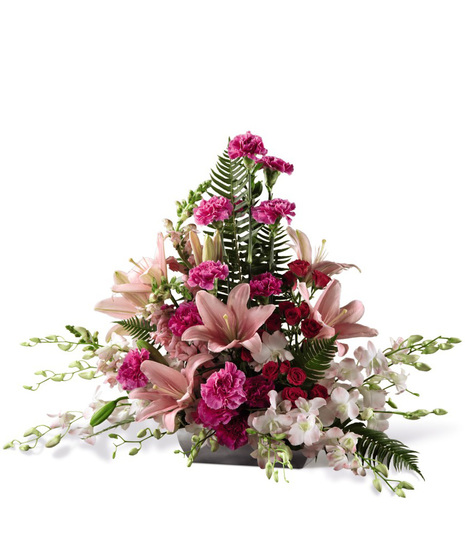 Mixed Flowers in Pink Shades for Sympathy