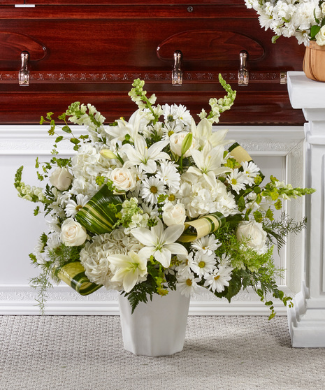 White Sympathy Flowers