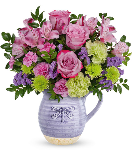 Flowers Arranged in a Reusable Food-Safe Pitcher