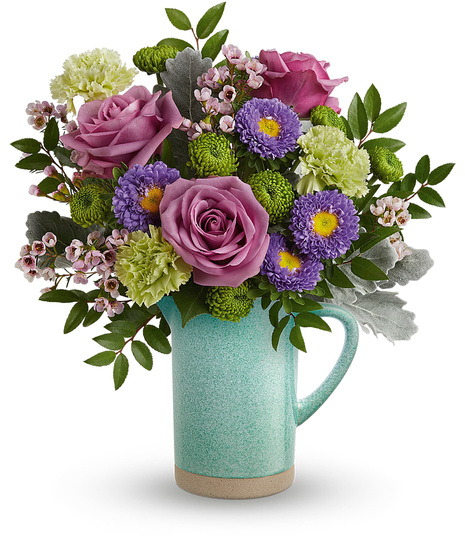 Spring Flowers in a Garden Beauty Pitcher