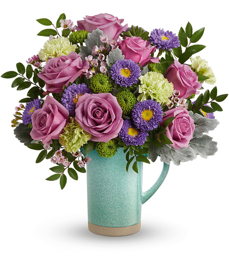 Spring Flowers in a Garden Beauty Pitcher