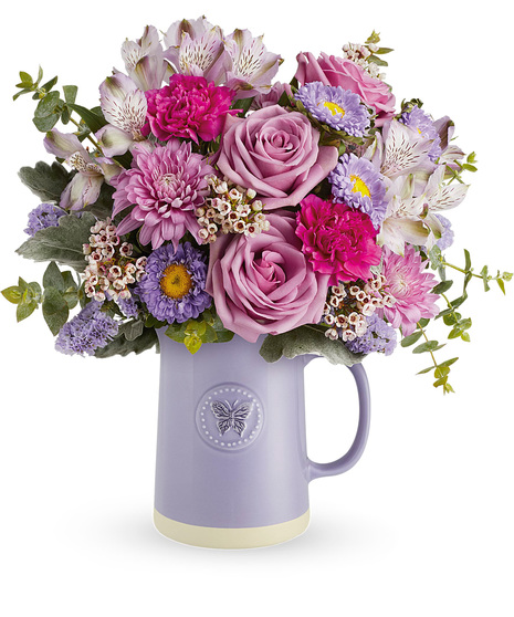 Mother's day flowers in food safe reusable pitcher