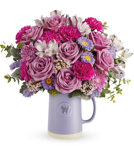 Mother's day flowers in food safe reusable pitcher