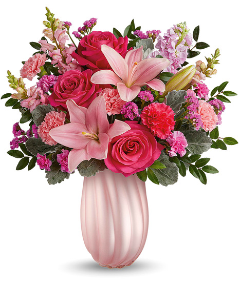 Mother's day rose bouquet in lovely vase