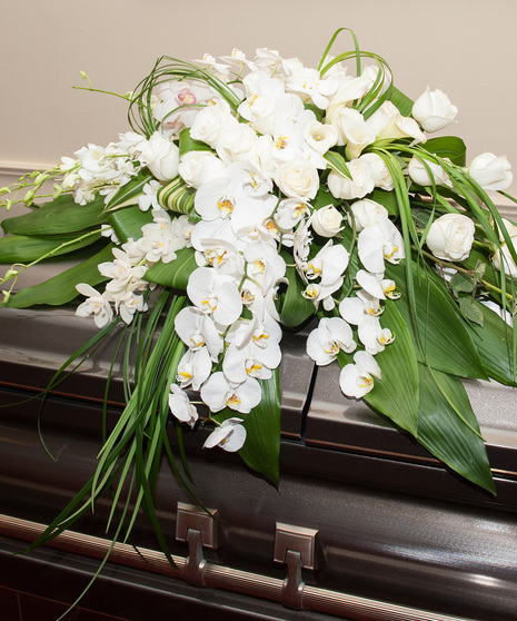 Casket Spray - White Luxury
