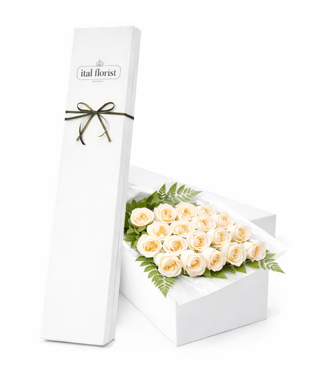 12, 18 or 24 White Roses Gift Boxed