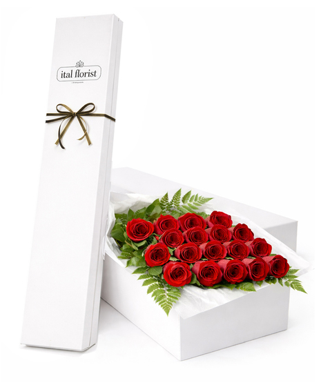 12, 18 or 24 Red Roses in a Gift Box