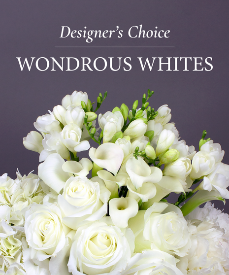 Mixed White Flowers in a Vase