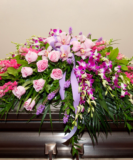 Pink Transitions Casket Spray