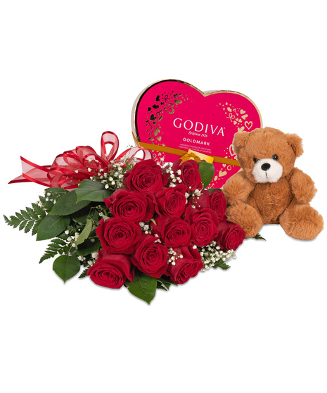 Bouquet of 12 Long Stem Red Roses